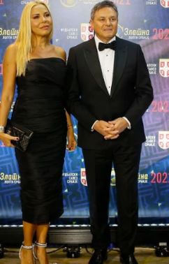Snezana Stojkovic with her husband Dragan Stojkovic.